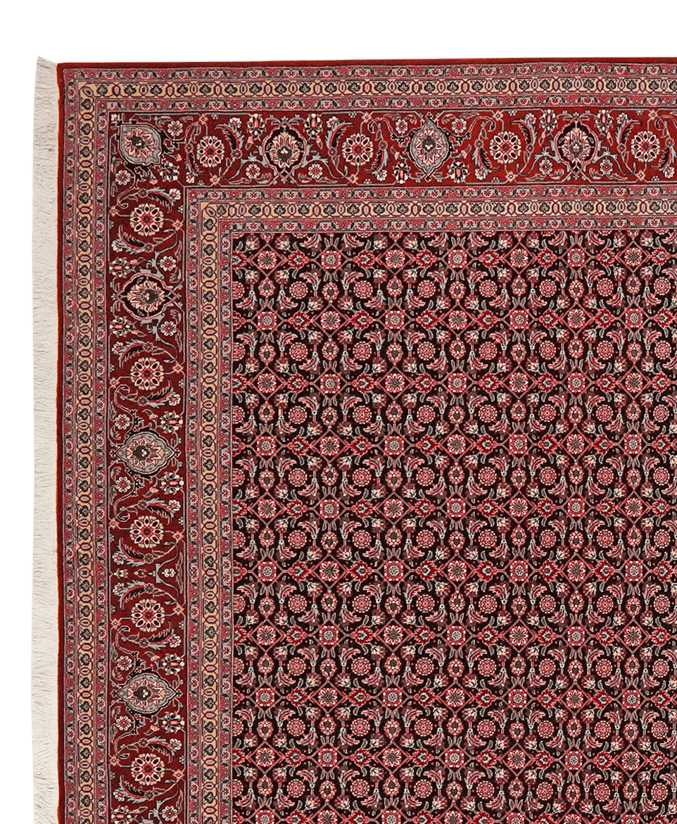 Tabriz 50 Raj — Hand-knotted, 202x289 cm, Black, 100% Virgin Wool | View 3