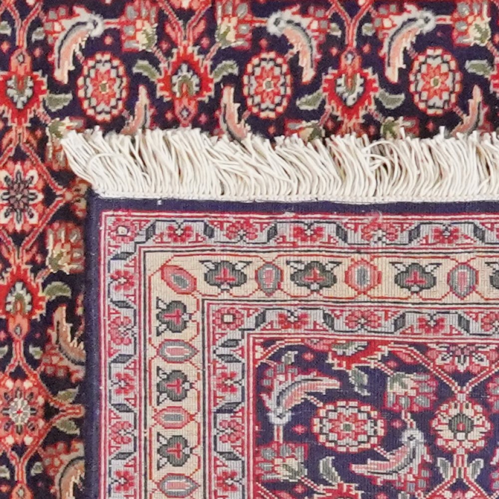 Tabriz 50 Raj — Hand-knotted, 69x191 cm, Black, 100% Virgin Wool | View 6