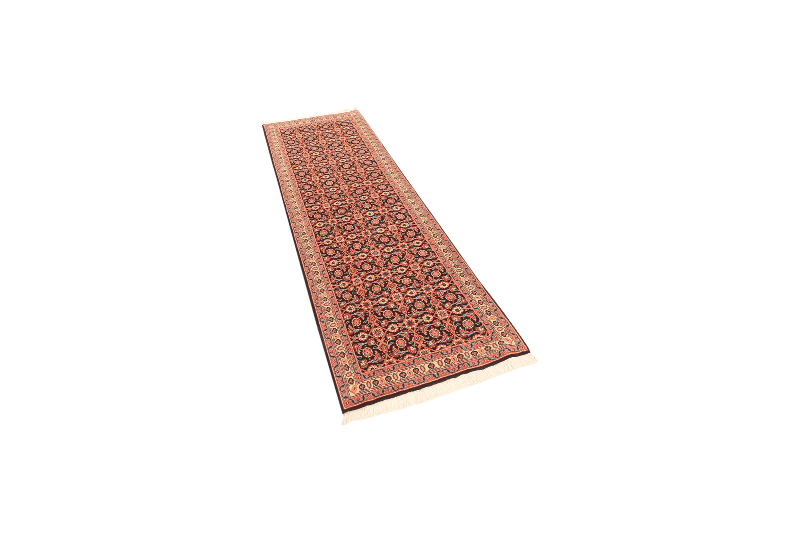 Tabriz 50 Raj — Hand-knotted, 65x197 cm, Blue, 100% Virgin Wool | View 5