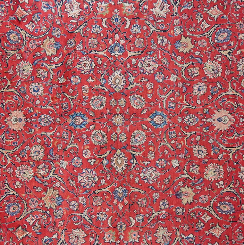 Sarough — Hand-knotted, 277x374 cm, Red, 100% Virgin Wool | View 4