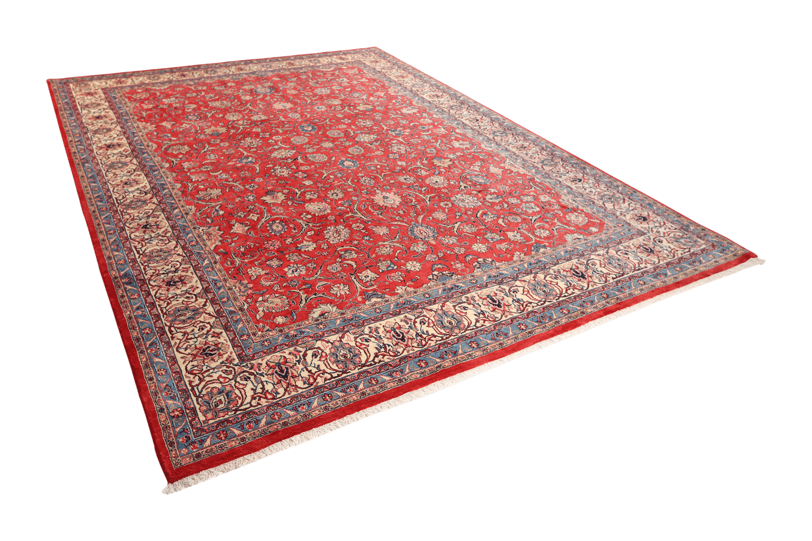 Sarough — Hand-knotted, 277x374 cm, Red, 100% Virgin Wool | View 5
