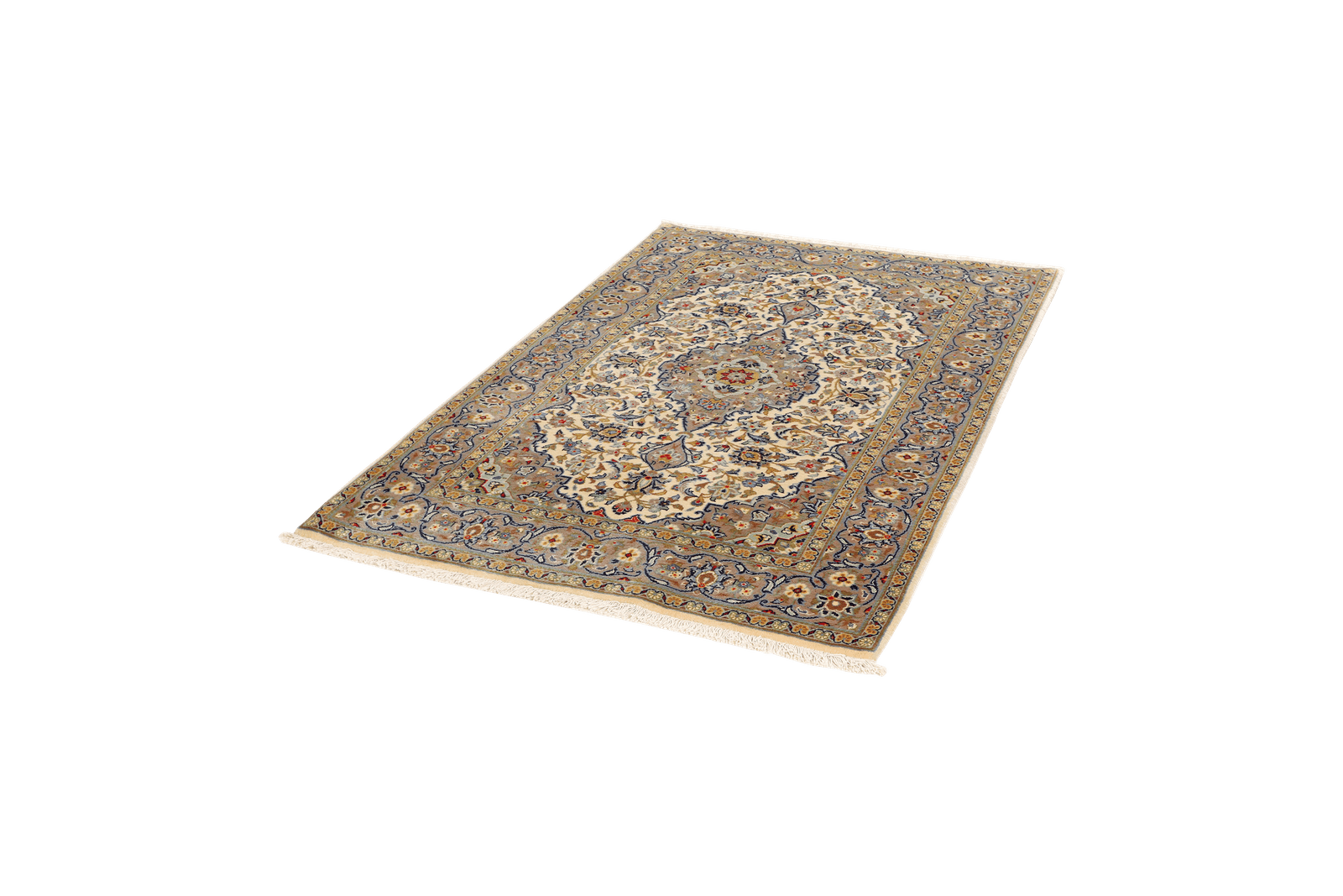 Kashan — Hand-knotted, 113x169 cm, Beige, 100% Virgin Wool | View 5