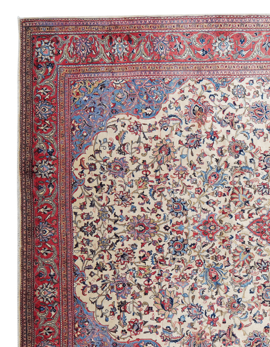 Sarough — Hand-knotted, 265x392 cm, Beige, 100% Virgin Wool | View 3