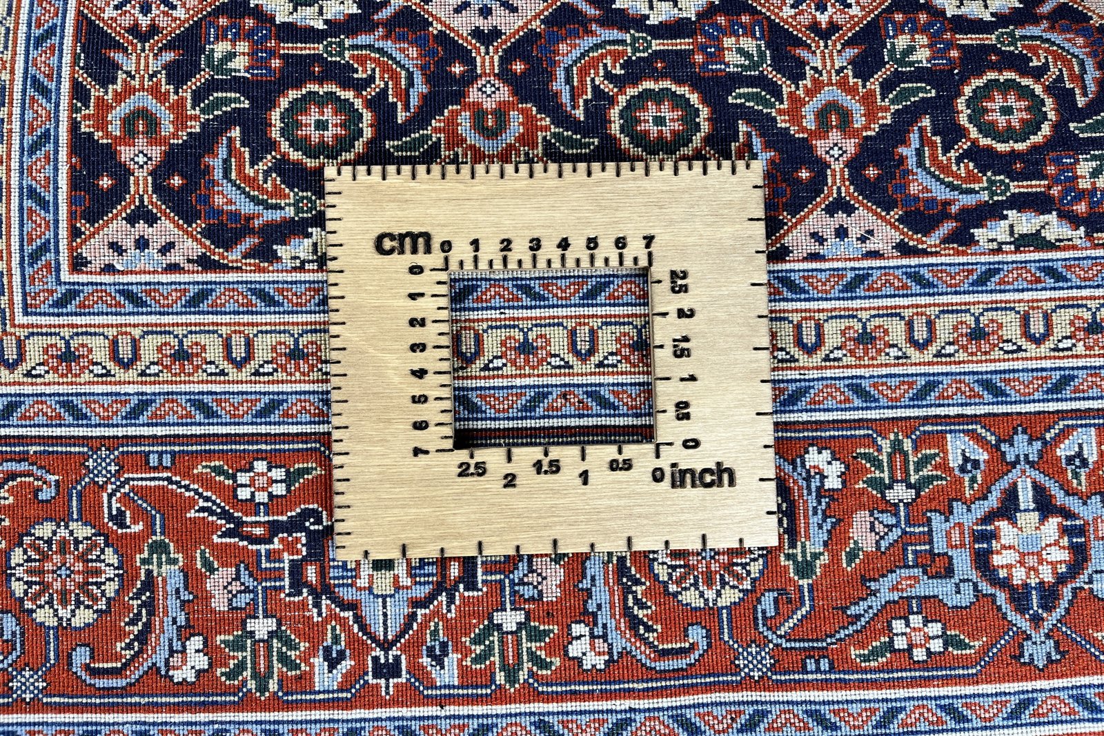 Tabriz 50 Raj — Hand-knotted, 147x190 cm, Blue, 100% Virgin Wool | View 11