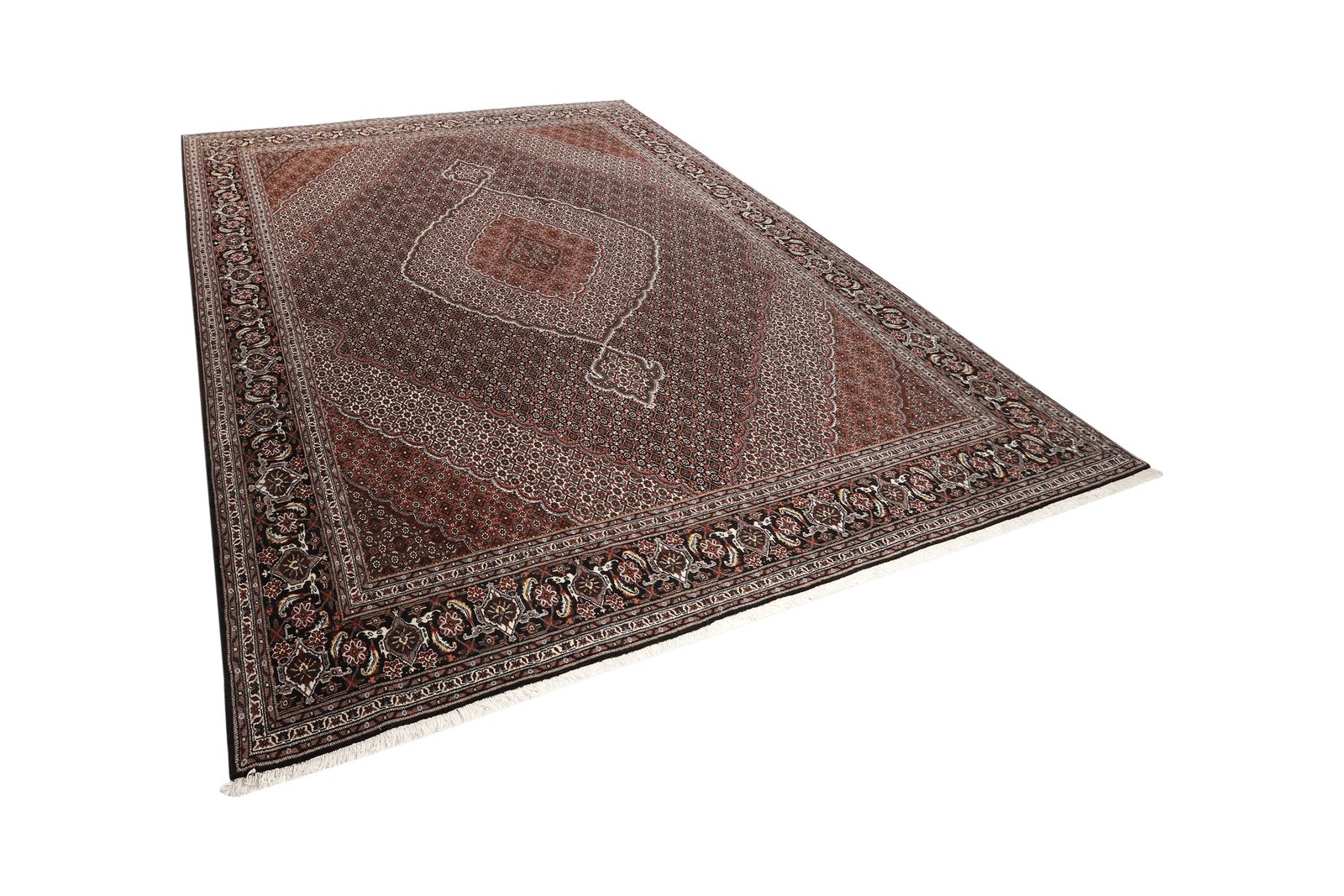 Tabriz 40 Raj — Hand-knotted, 250x346 cm, Black, 100% Virgin Wool | View 5