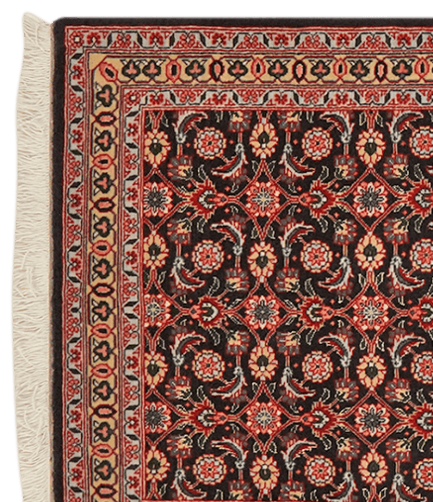 Tabriz 50 Raj — Hand-knotted, 67x199 cm, Blue, 100% Virgin Wool | View 3