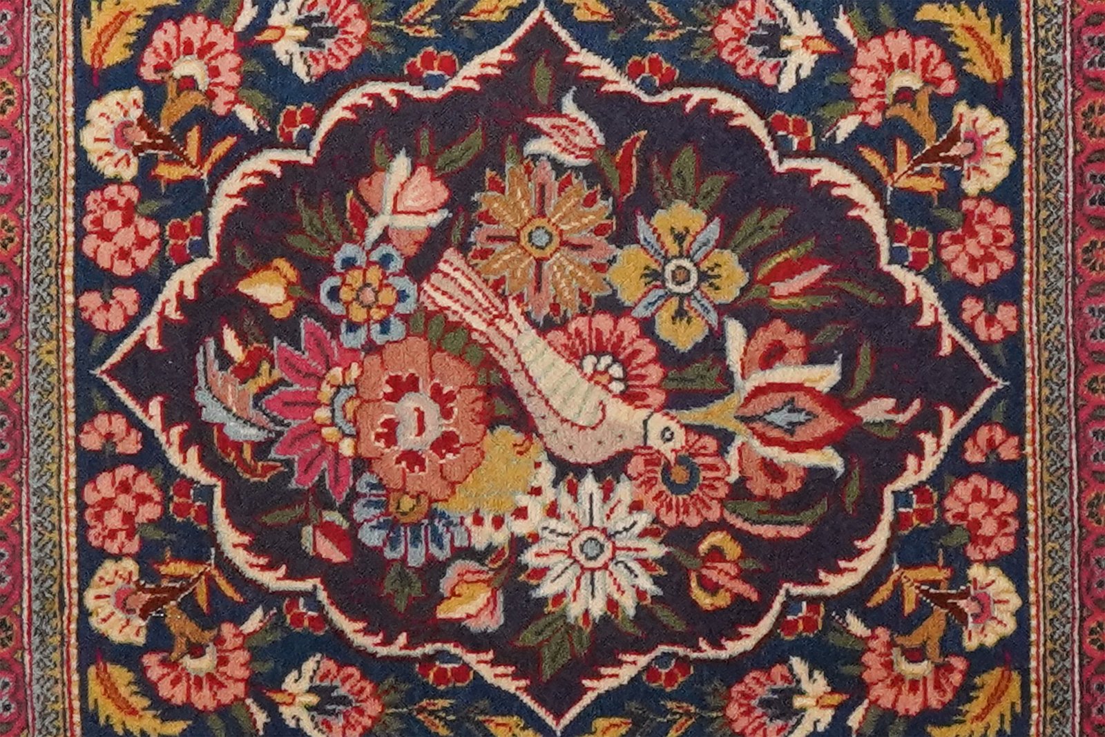 Kashan — Hand-knotted, 44x50 cm, Blue, 100% Virgin Wool | View 4
