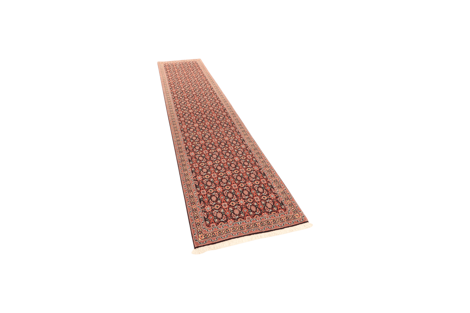 Tabriz 50 Raj — Hand-knotted, 75x302 cm, Black, 100% Virgin Wool | View 5