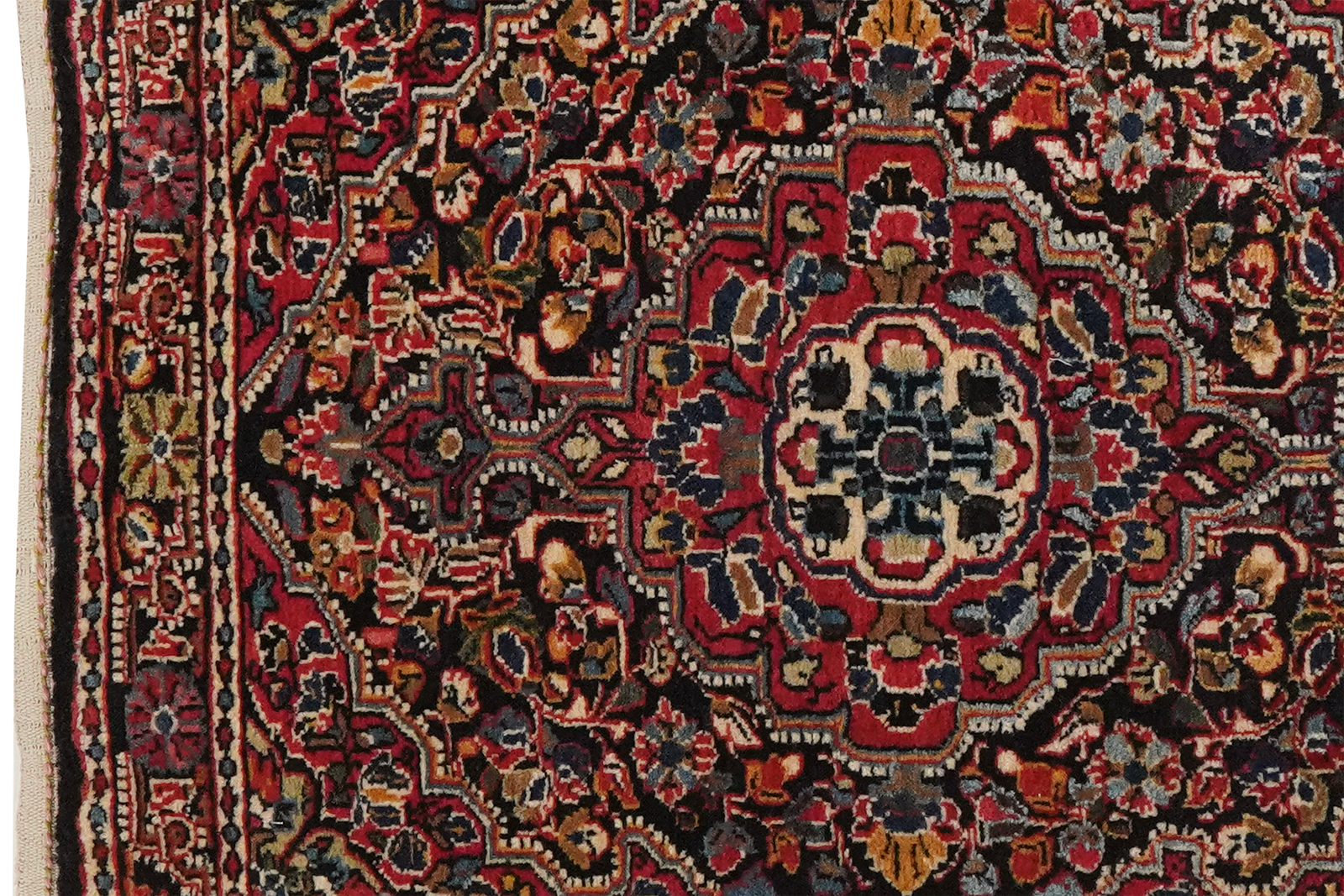 Djozan — Handgefertigt, 77x62 cm, Blau, 100% Virgin Wool | View 4