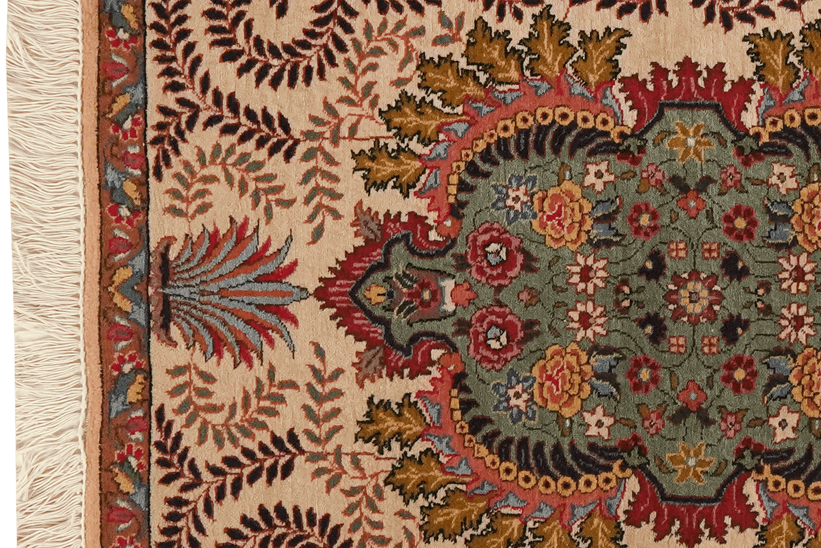 Tabriz Old — Hand-knotted, 64x81 cm, Beige, 100% Virgin Wool | View 3