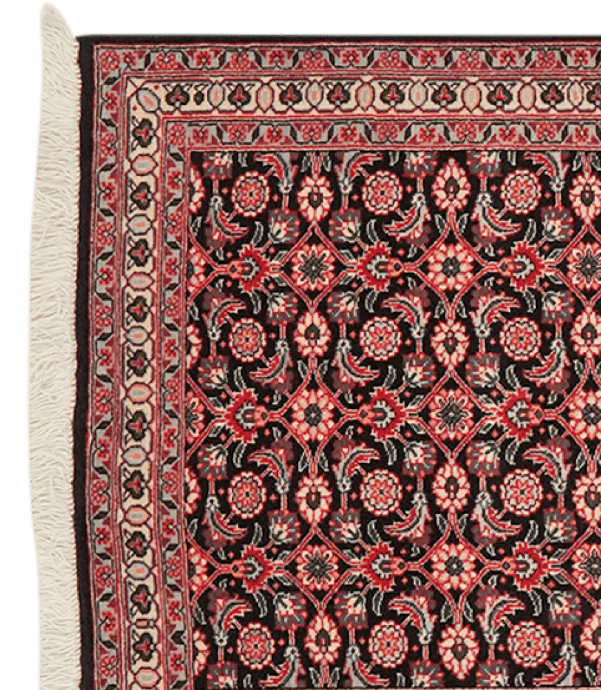 Tabriz 50 Raj — Hand-knotted, 66x196 cm, Blue, 100% Virgin Wool | View 3