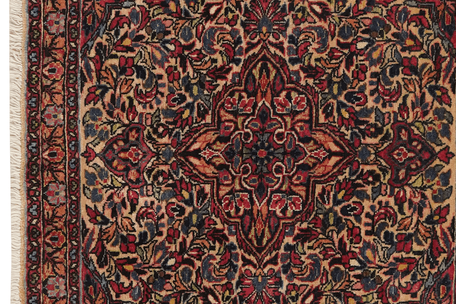 Sarough — Hand-knotted, 92x77 cm, Beige, 100% Virgin Wool | View 3