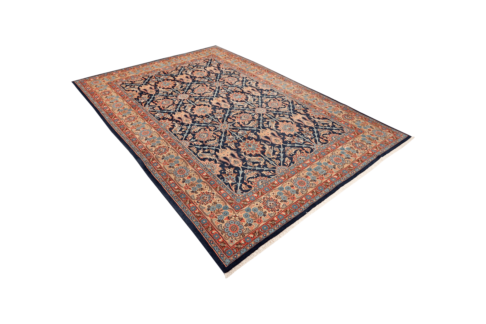 Veramin — Hand-knotted, 197x294 cm, Blue, 100% Virgin Wool | View 5
