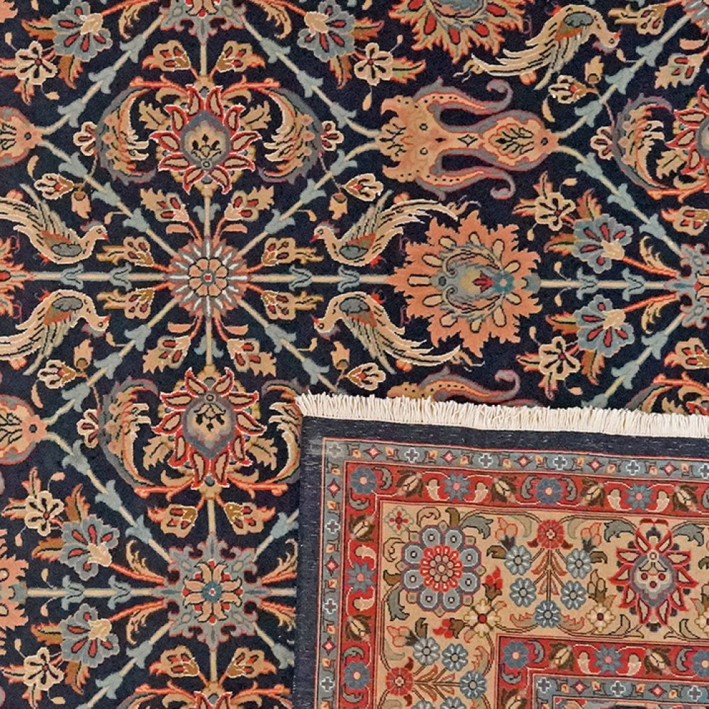 Veramin — Hand-knotted, 197x294 cm, Blue, 100% Virgin Wool | View 6