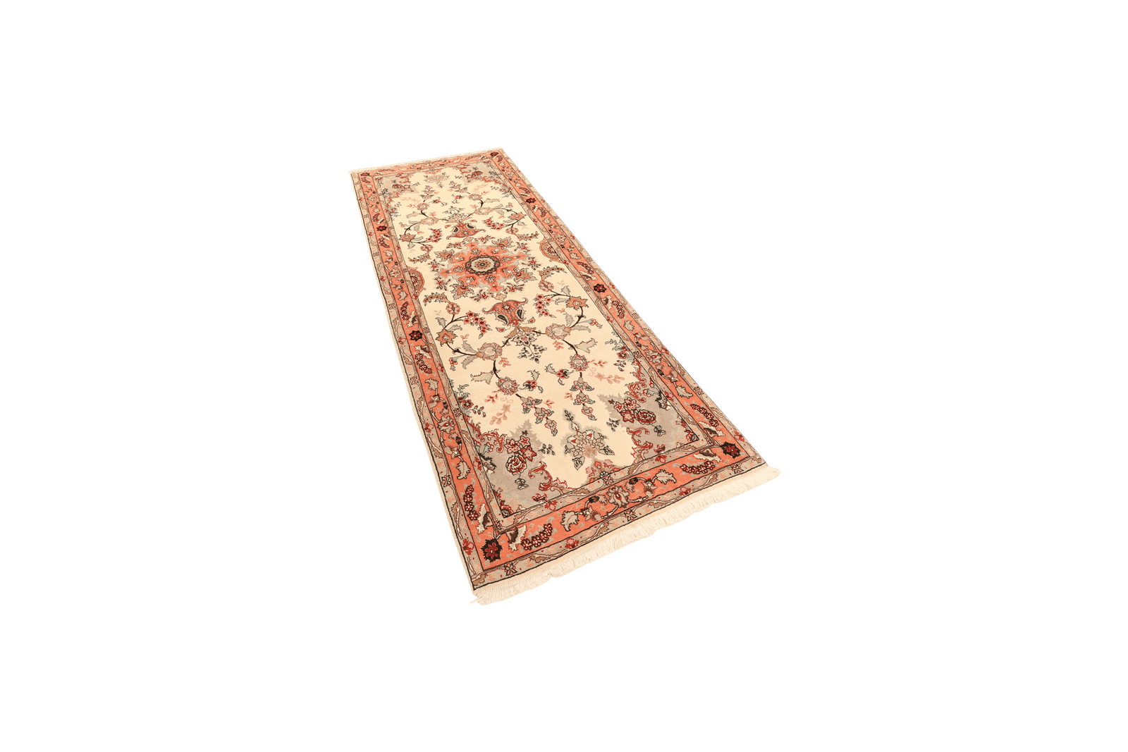 Tabriz 50 Raj — Hand-knotted, 81x221 cm, Beige, 100% Virgin Wool | View 5