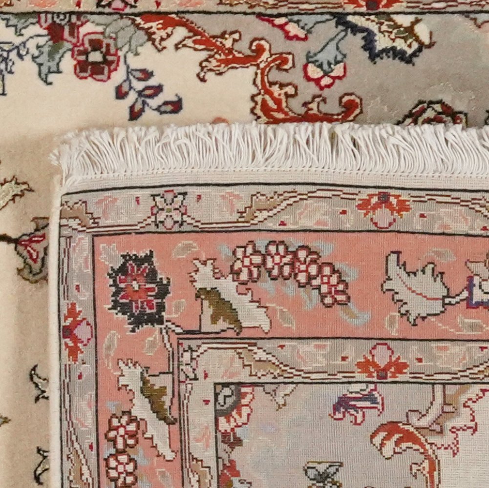 Tabriz 50 Raj — Hand-knotted, 81x221 cm, Beige, 100% Virgin Wool | View 6