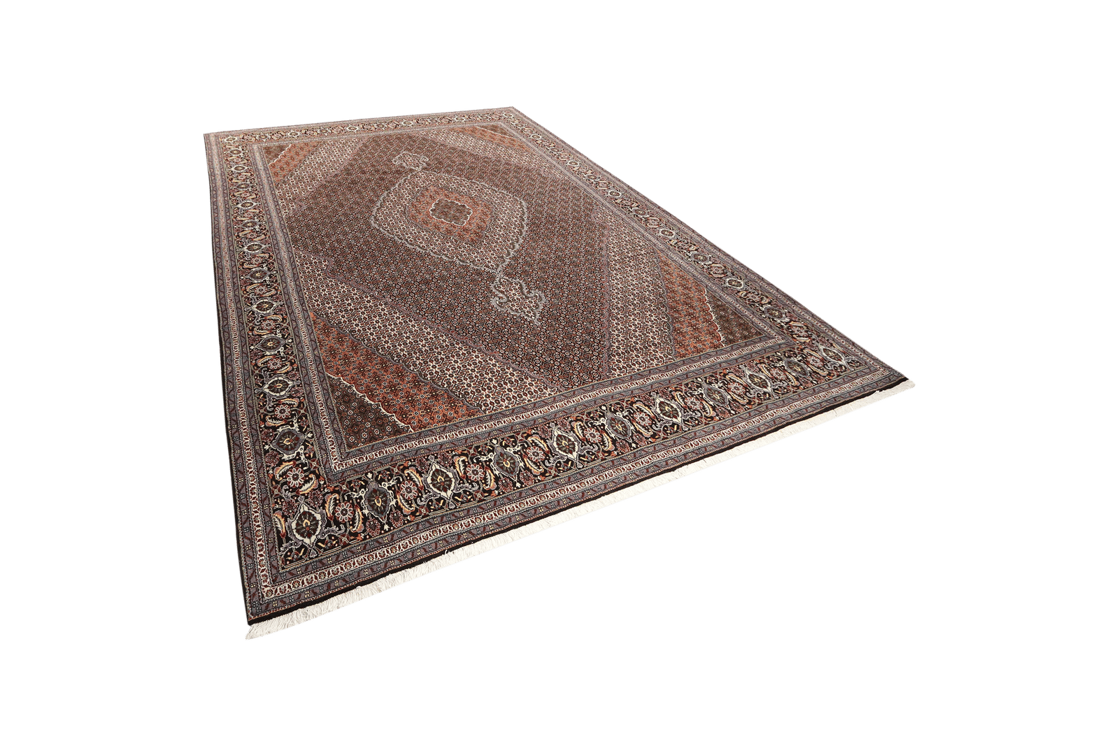 Tabriz 40 Raj — Hand-knotted, 250x350 cm, Black, 100% Virgin Wool | View 5