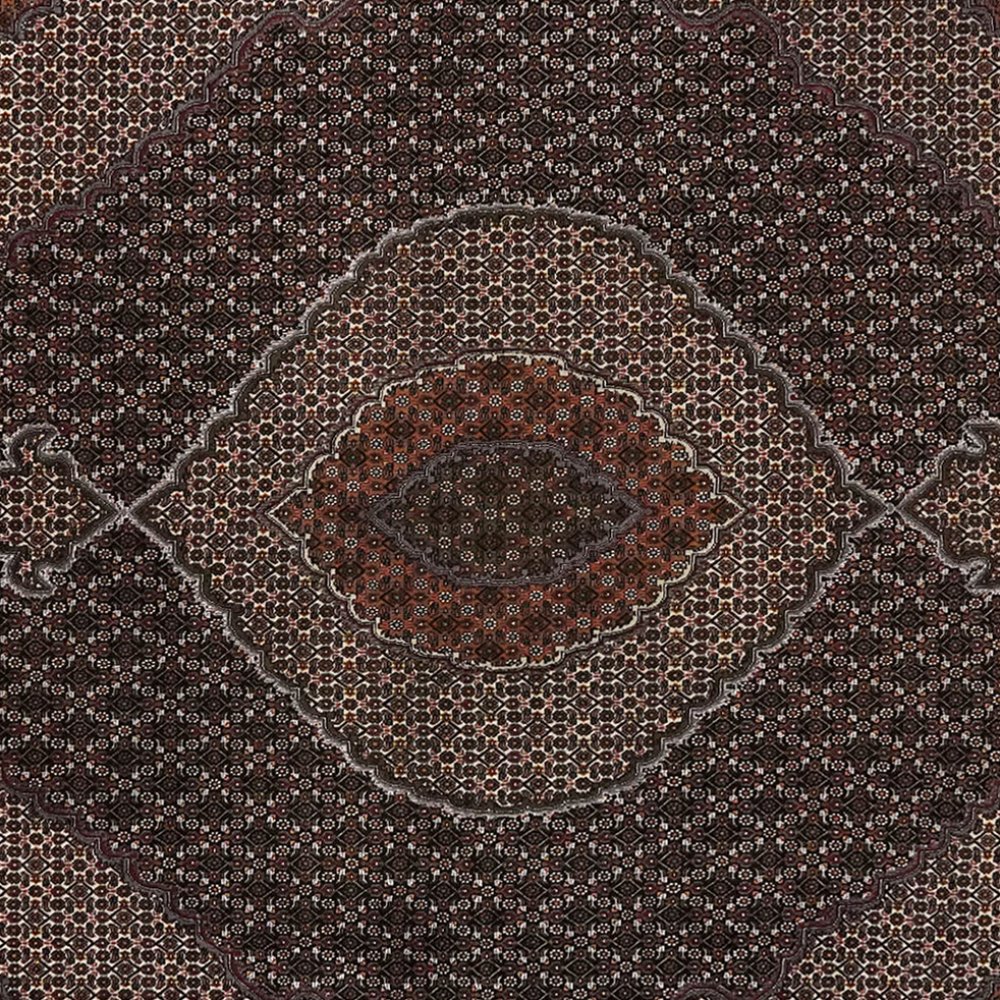 Tabriz 40 Raj — Hand-knotted, 252x339 cm, Black, 100% Virgin Wool | View 4