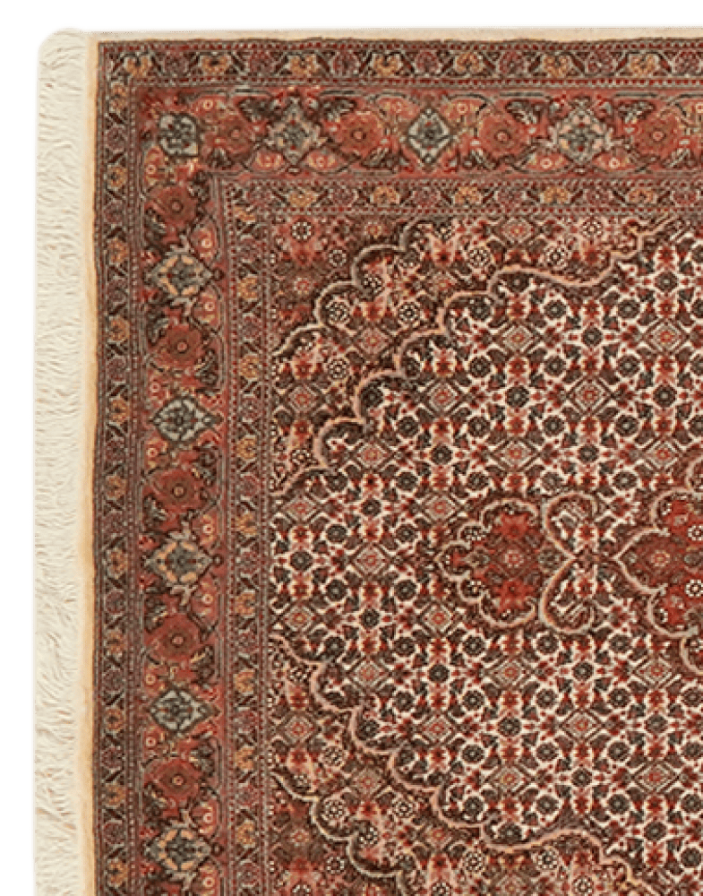Tabriz 50 Raj — Hand-knotted, 83x301 cm, Beige, 100% Virgin Wool | View 3