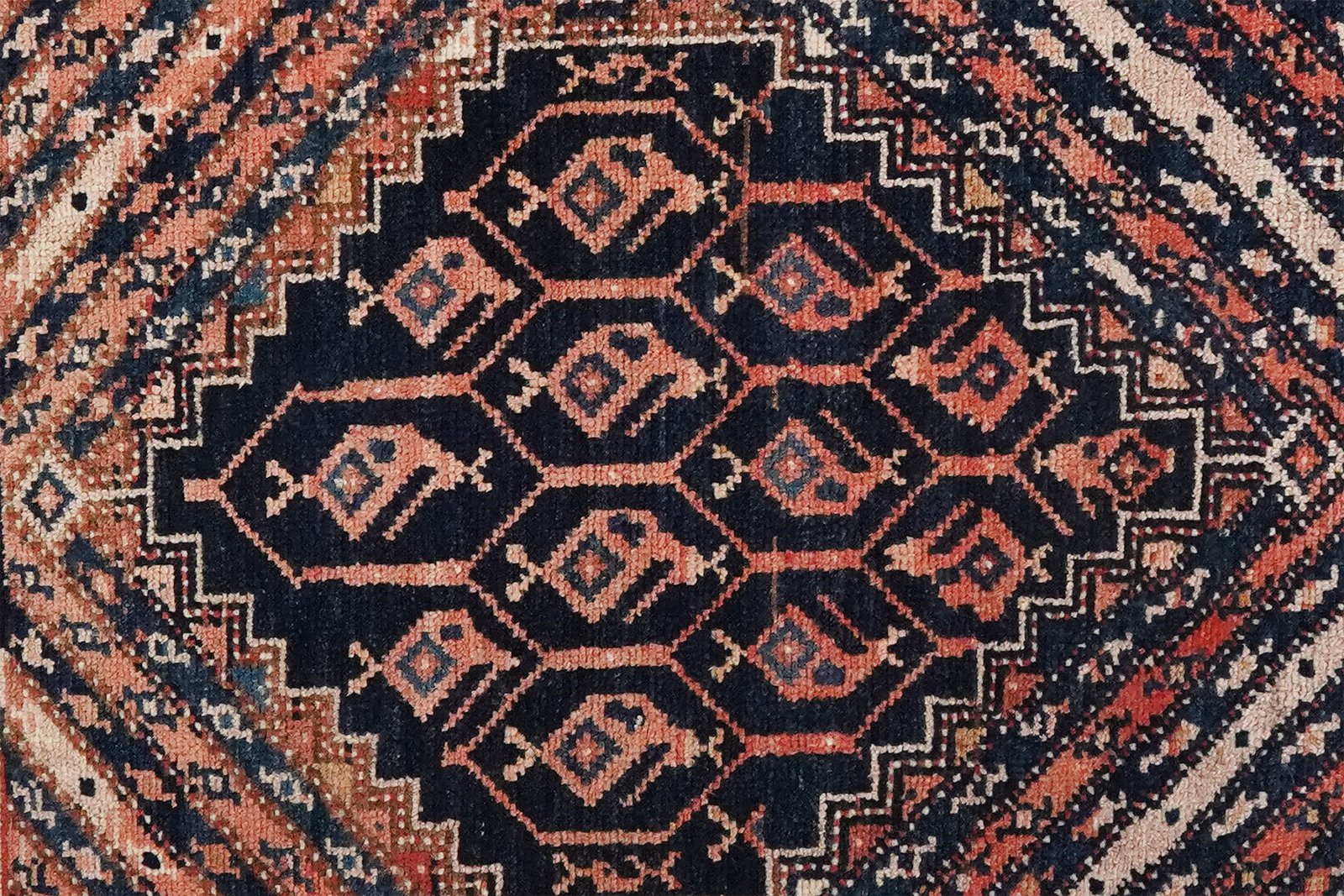 Afshar — Hand-knotted, 89x110 cm, Blue, 100% Virgin Wool | View 4
