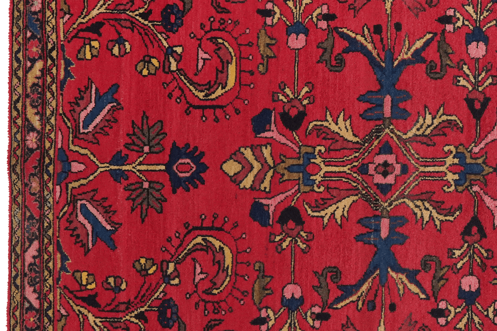 Armanibaf — Hand-knotted, 112x139 cm, Red, 100% Virgin Wool | View 3