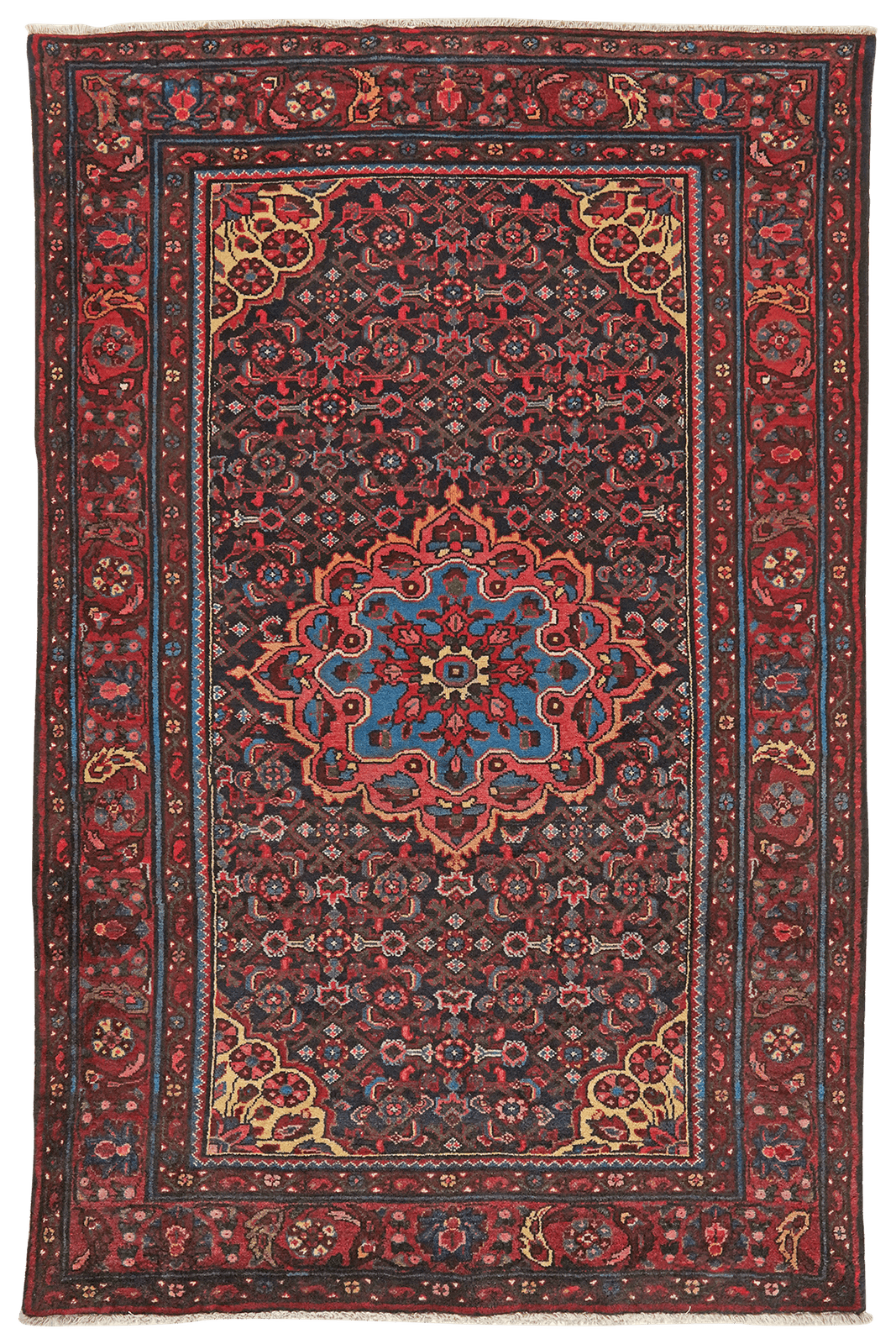 Bourtchalou — Hand-knotted, 131x205 cm, Blue, 100% Virgin Wool | Main view