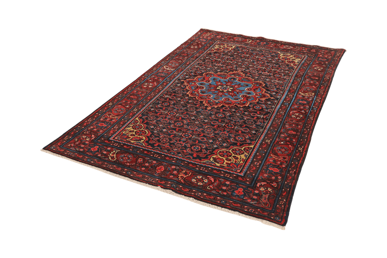 Bourtchalou — Hand-knotted, 131x205 cm, Blue, 100% Virgin Wool | View 5