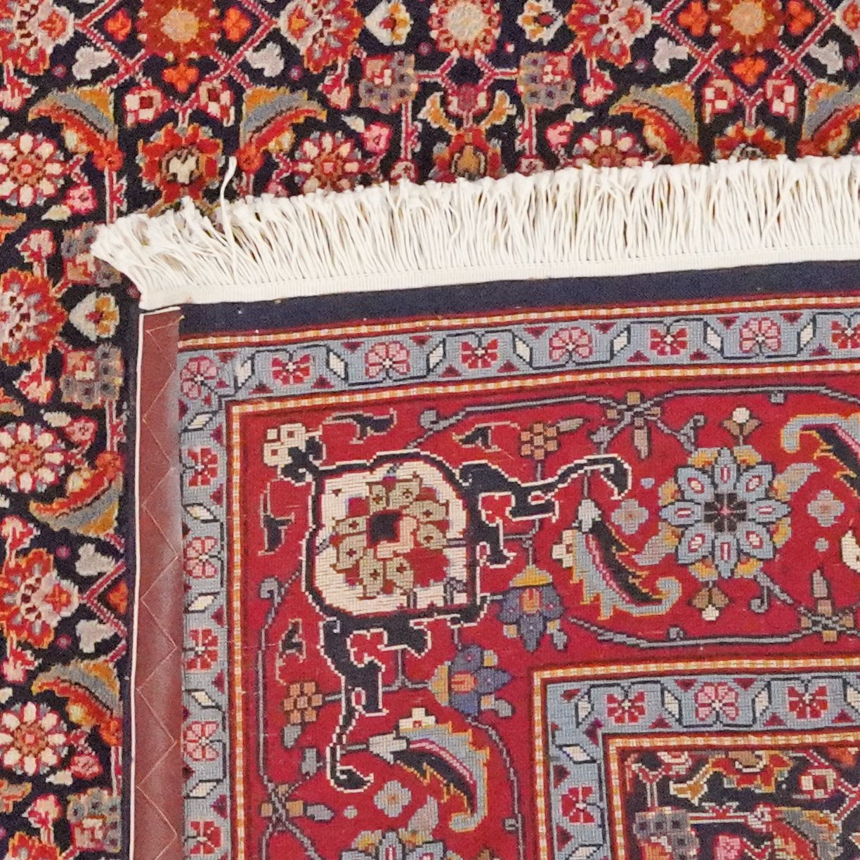 Tabriz 40 Raj — Hand-knotted, 206x250 cm, Blue, 100% Virgin Wool | View 6