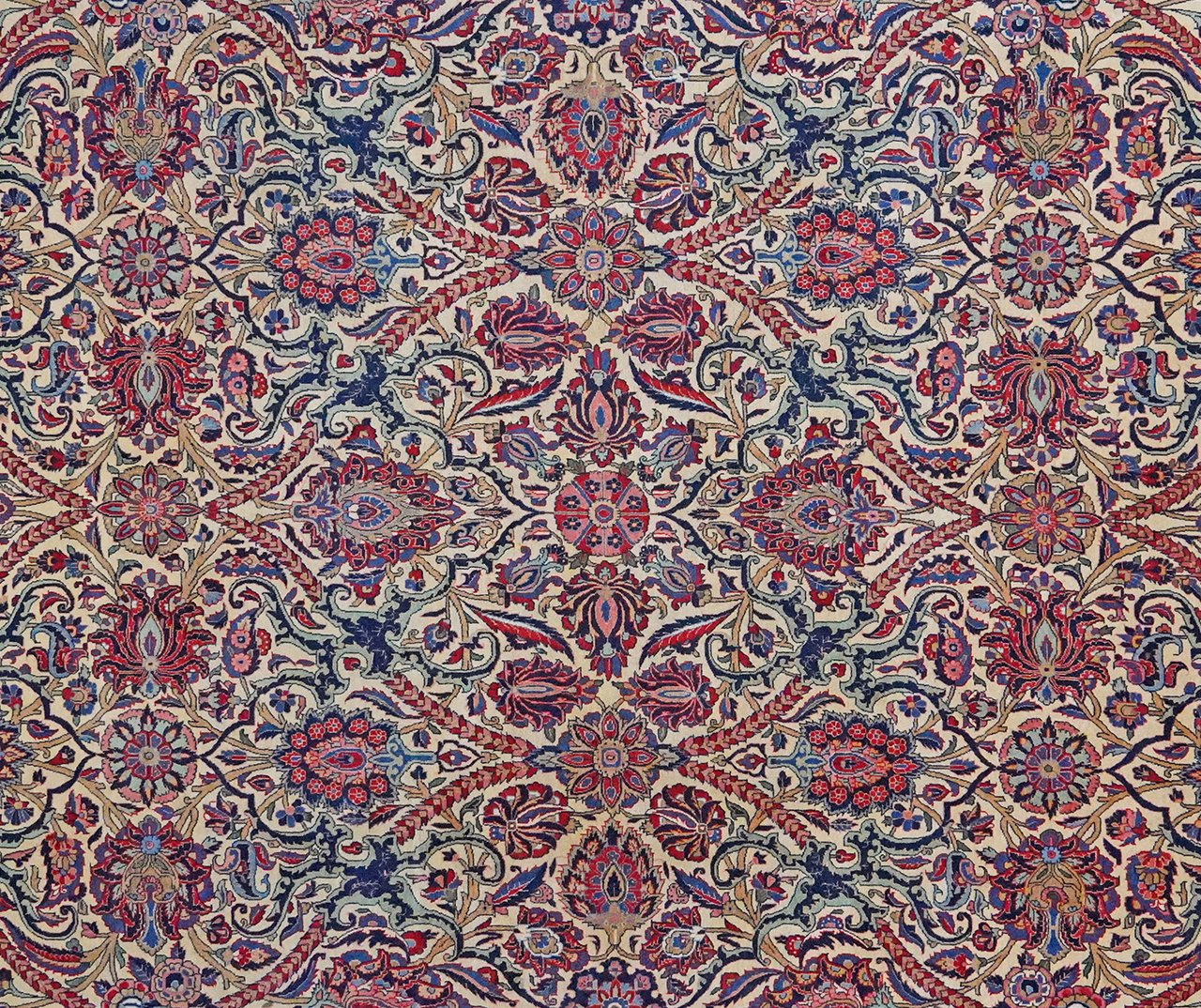 Kashan — Hand-knotted, 265x386 cm, Beige, 100% Virgin Wool | View 4