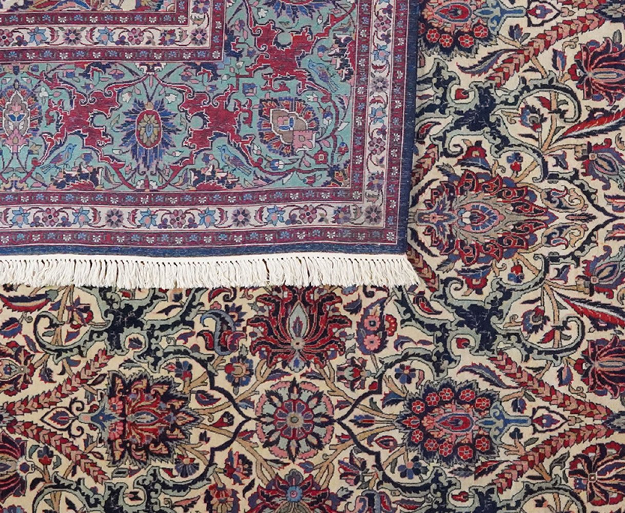 Kashan — Hand-knotted, 265x386 cm, Beige, 100% Virgin Wool | View 6