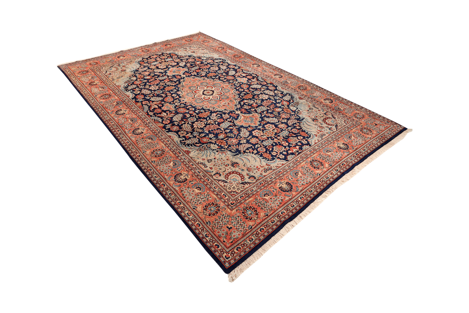 Kashan — Hand-knotted, 206x316 cm, Blue, 100% Virgin Wool | View 5