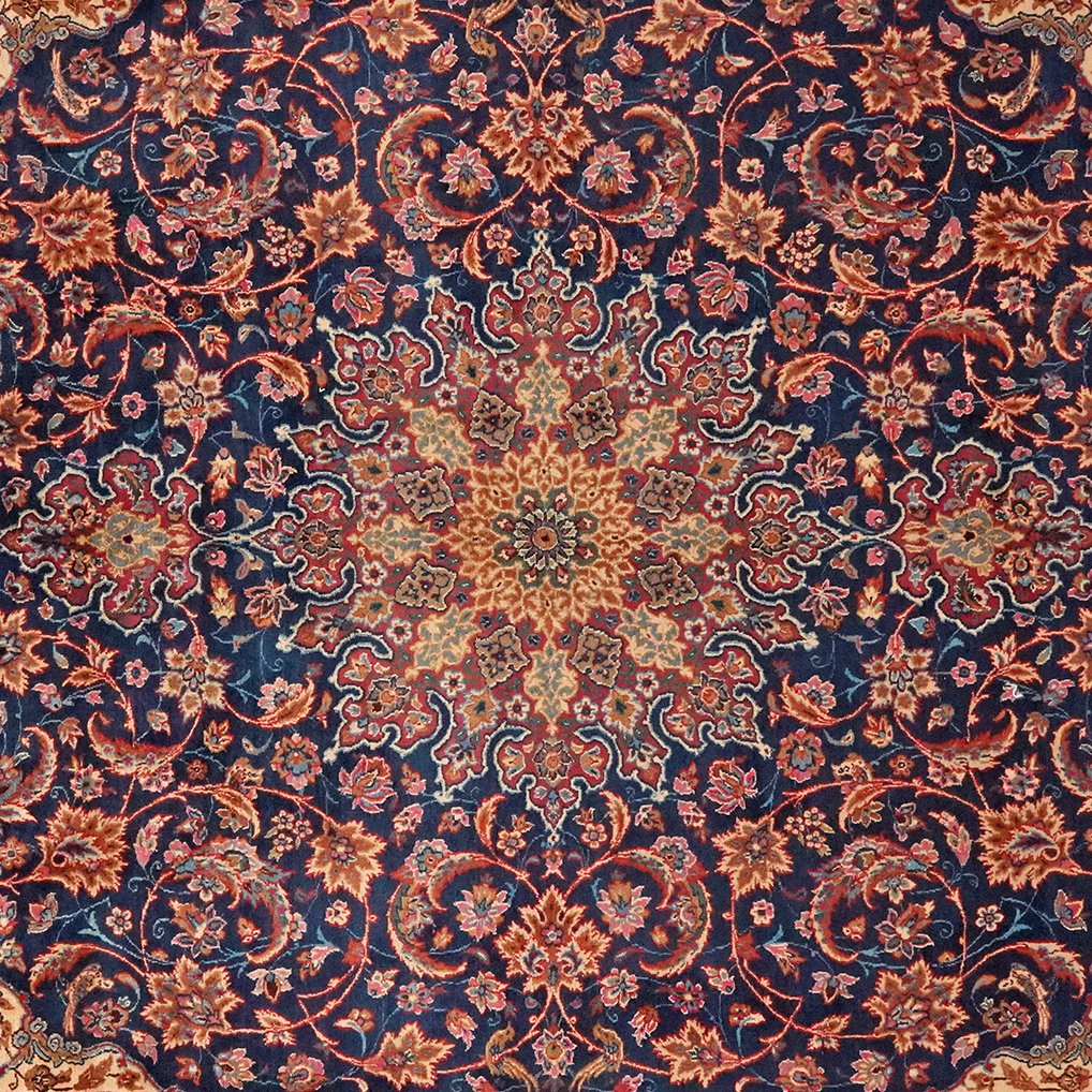 Moud — Hand-knotted, 197x311 cm, Blue, 100% Virgin Wool | View 4