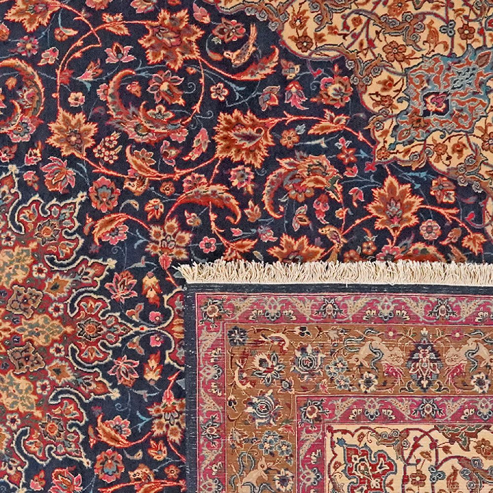 Moud — Hand-knotted, 197x311 cm, Blue, 100% Virgin Wool | View 6