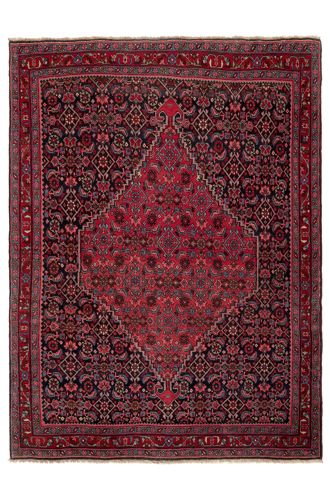 Bidjar — Hand-knotted, 121x158 cm, Blue, 100% Virgin Wool | Main view