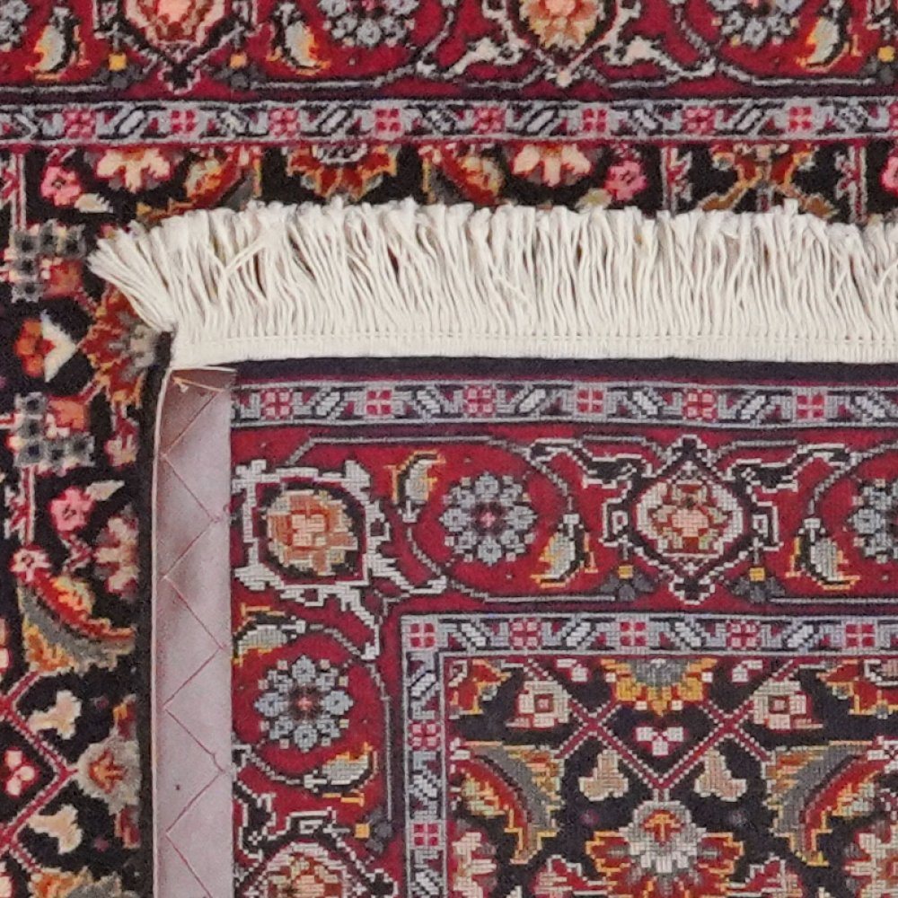 Tabriz 50 Raj — Hand-knotted, 80x285 cm, Black, 100% Virgin Wool | View 6