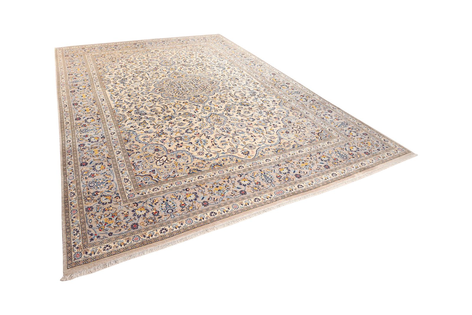 Kashan — Hand-knotted, 285x375 cm, Beige, 100% Virgin Wool | View 5