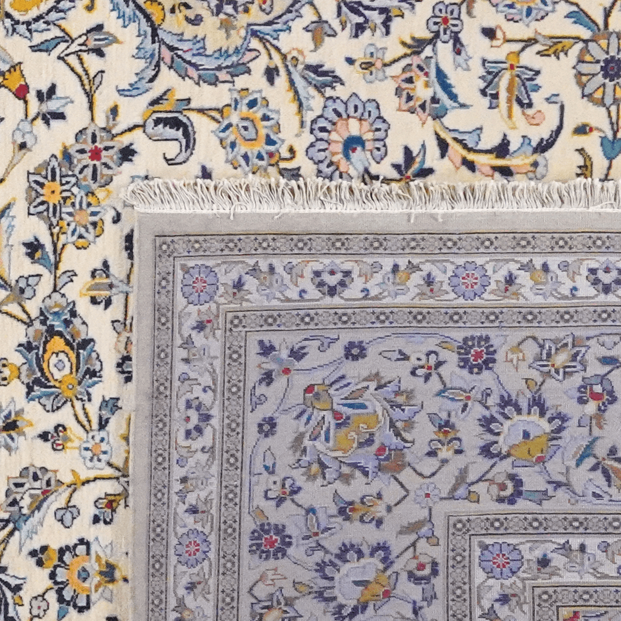 Kashan — Hand-knotted, 285x375 cm, Beige, 100% Virgin Wool | View 6