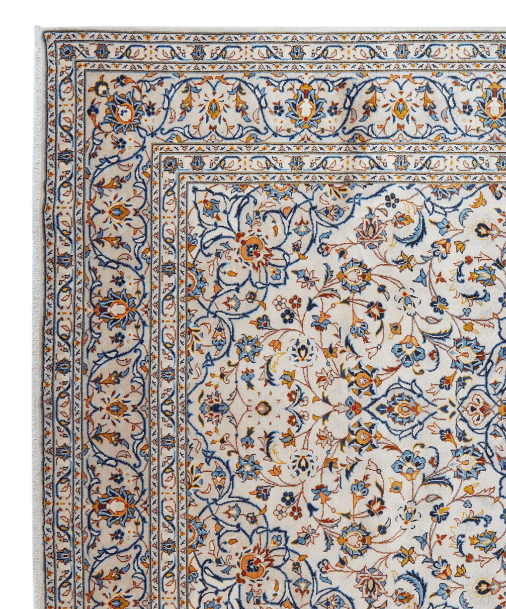 Kashan — Hand-knotted, 267x385 cm, Beige, 100% Virgin Wool | View 3