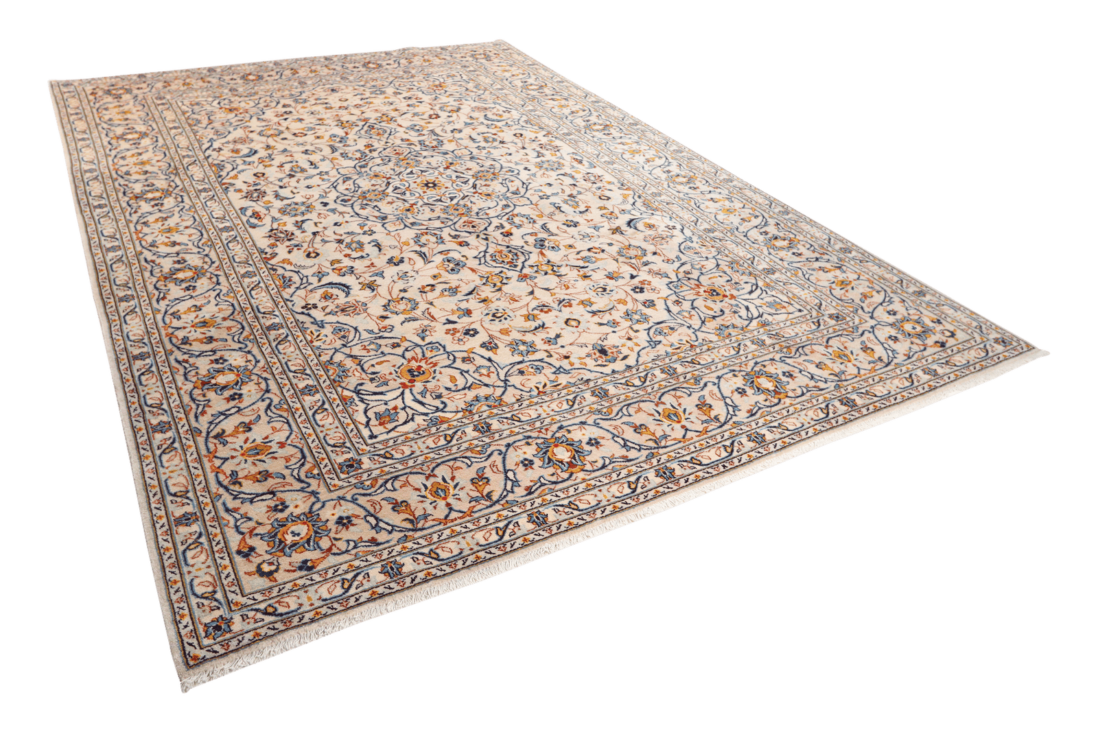 Kashan — Hand-knotted, 267x385 cm, Beige, 100% Virgin Wool | View 5