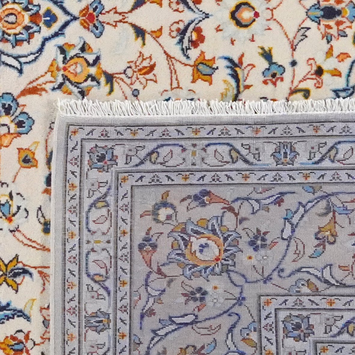 Kashan — Hand-knotted, 267x385 cm, Beige, 100% Virgin Wool | View 6