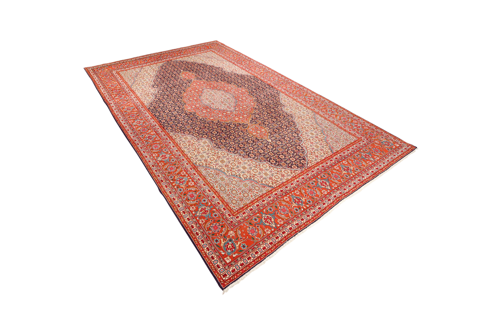 Tabriz Old — Hand-knotted, 200x314 cm, Blue, 100% Virgin Wool | View 5