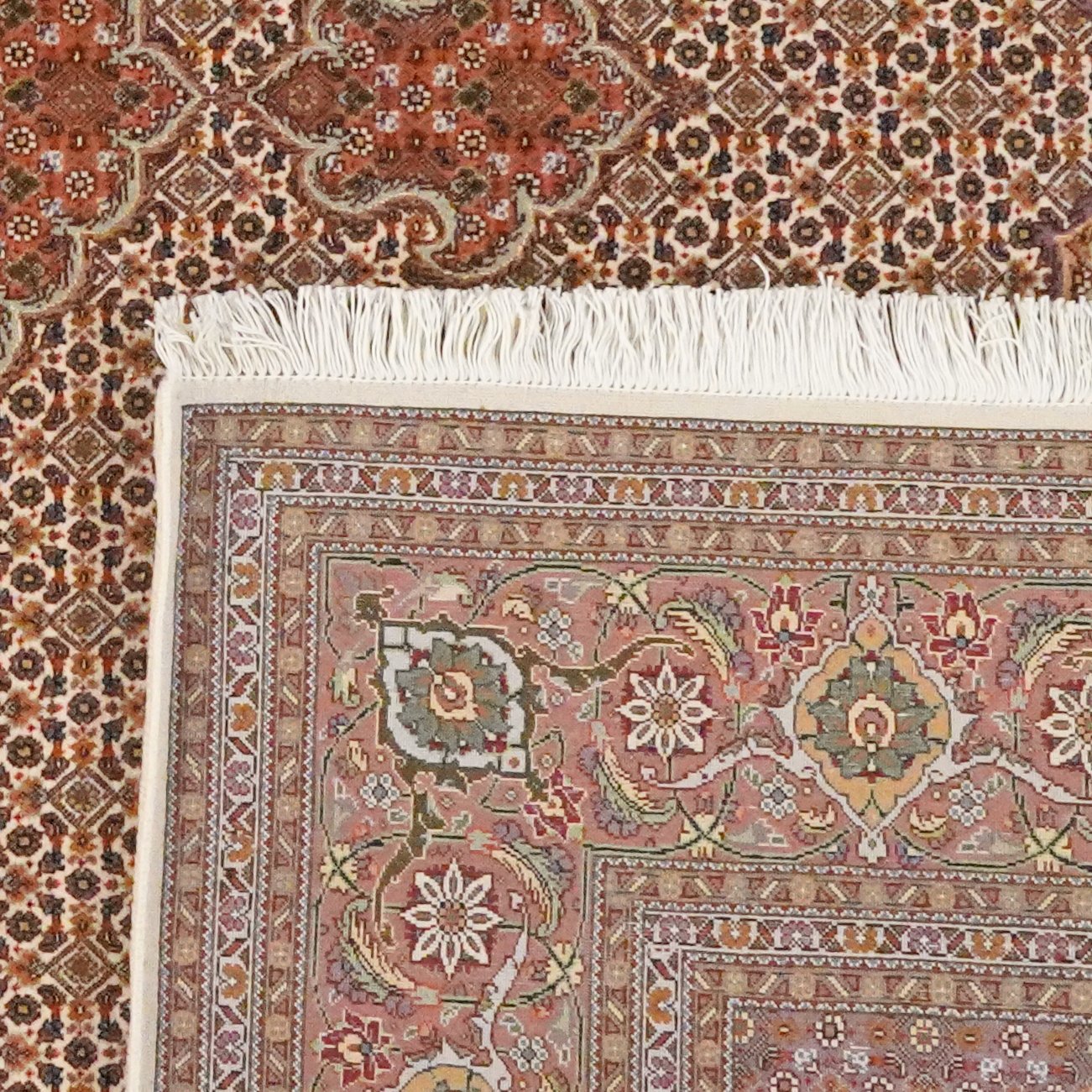 Tabriz 50 Raj — Hand-knotted, 202x253 cm, Brown, 100% Virgin Wool | View 6