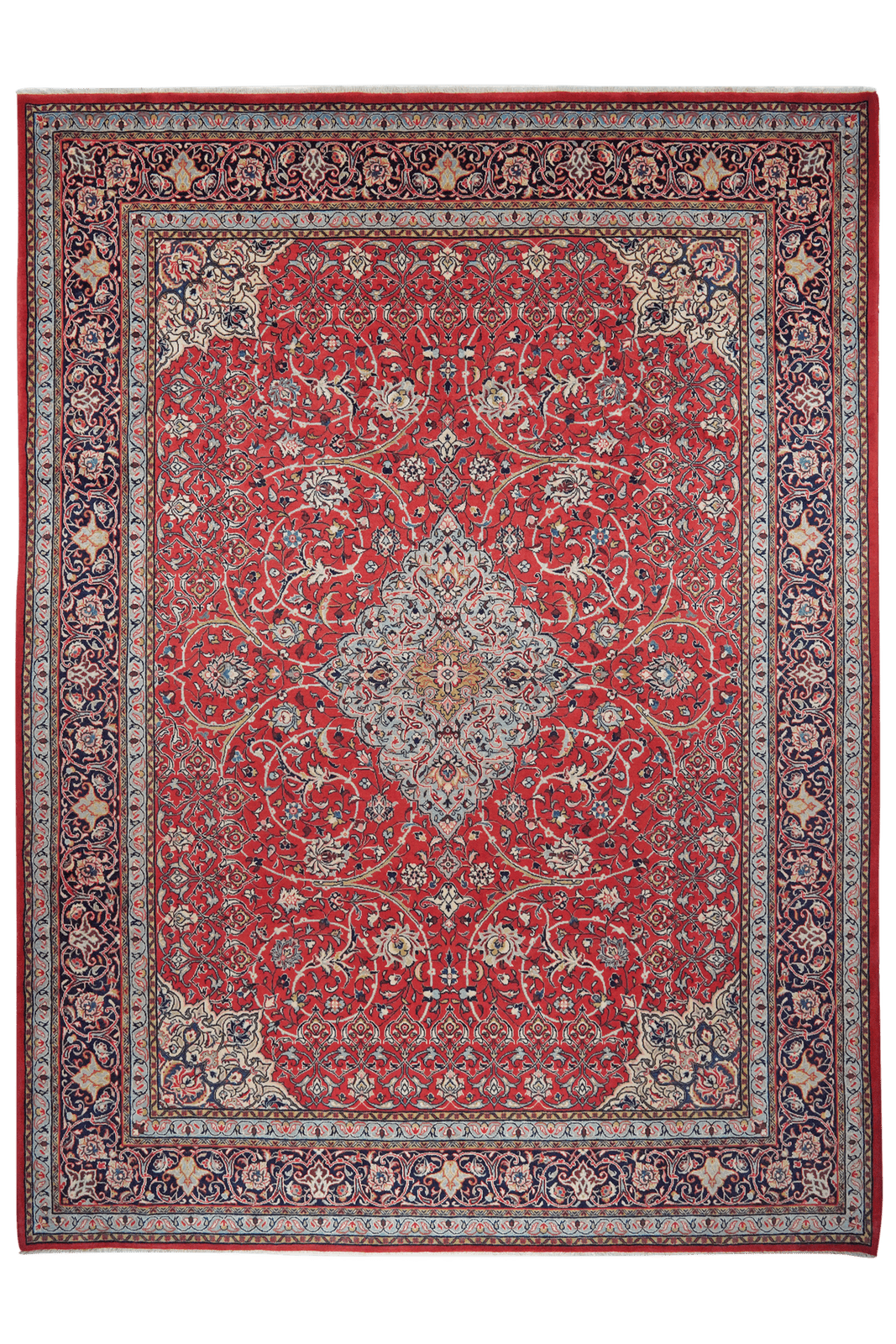 Sarough — Hand-knotted, 273x371 cm, Red, 100% Virgin Wool | Main view