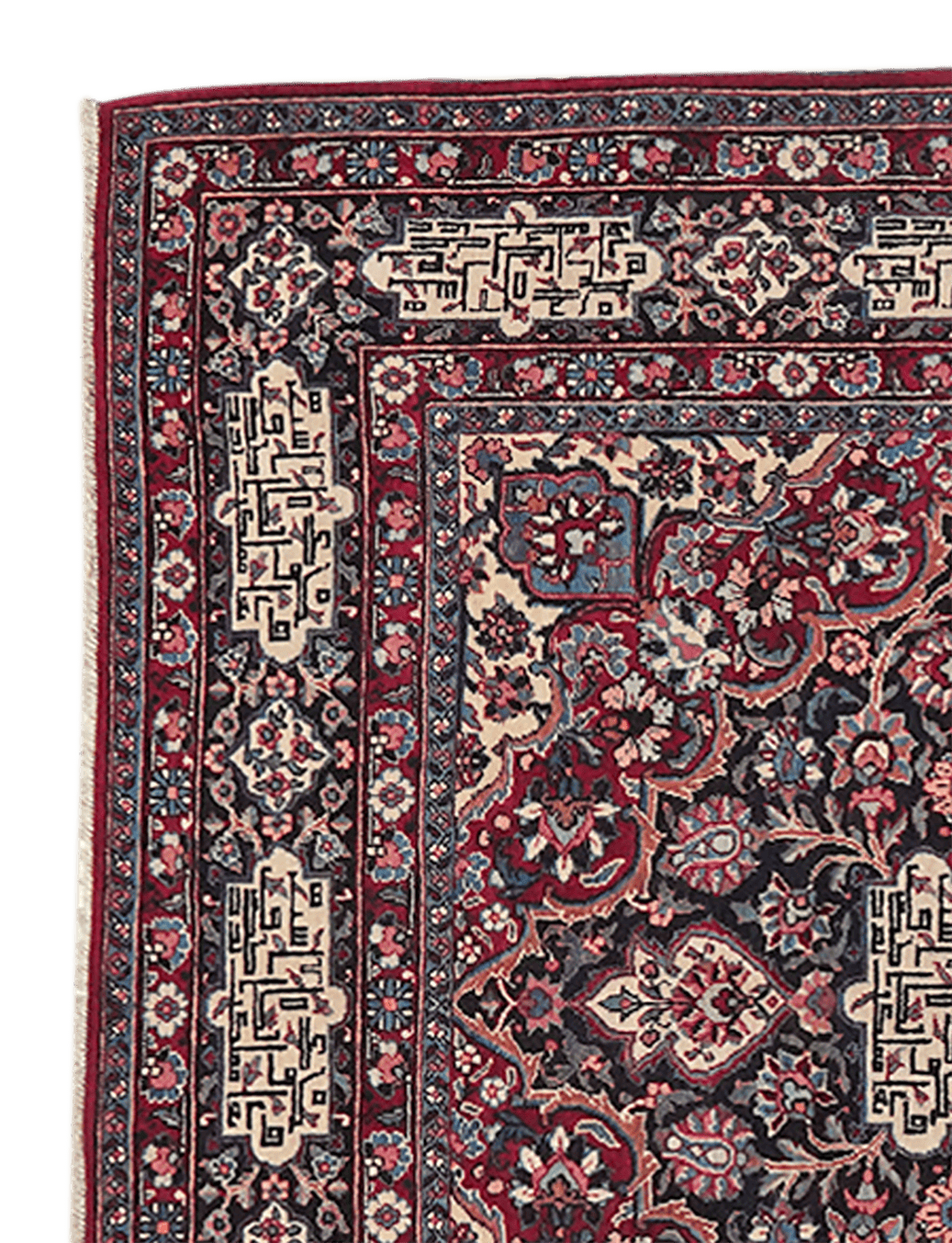 Kirman — Hand-knotted, 146x222 cm, Blue, 100% Virgin Wool | View 3