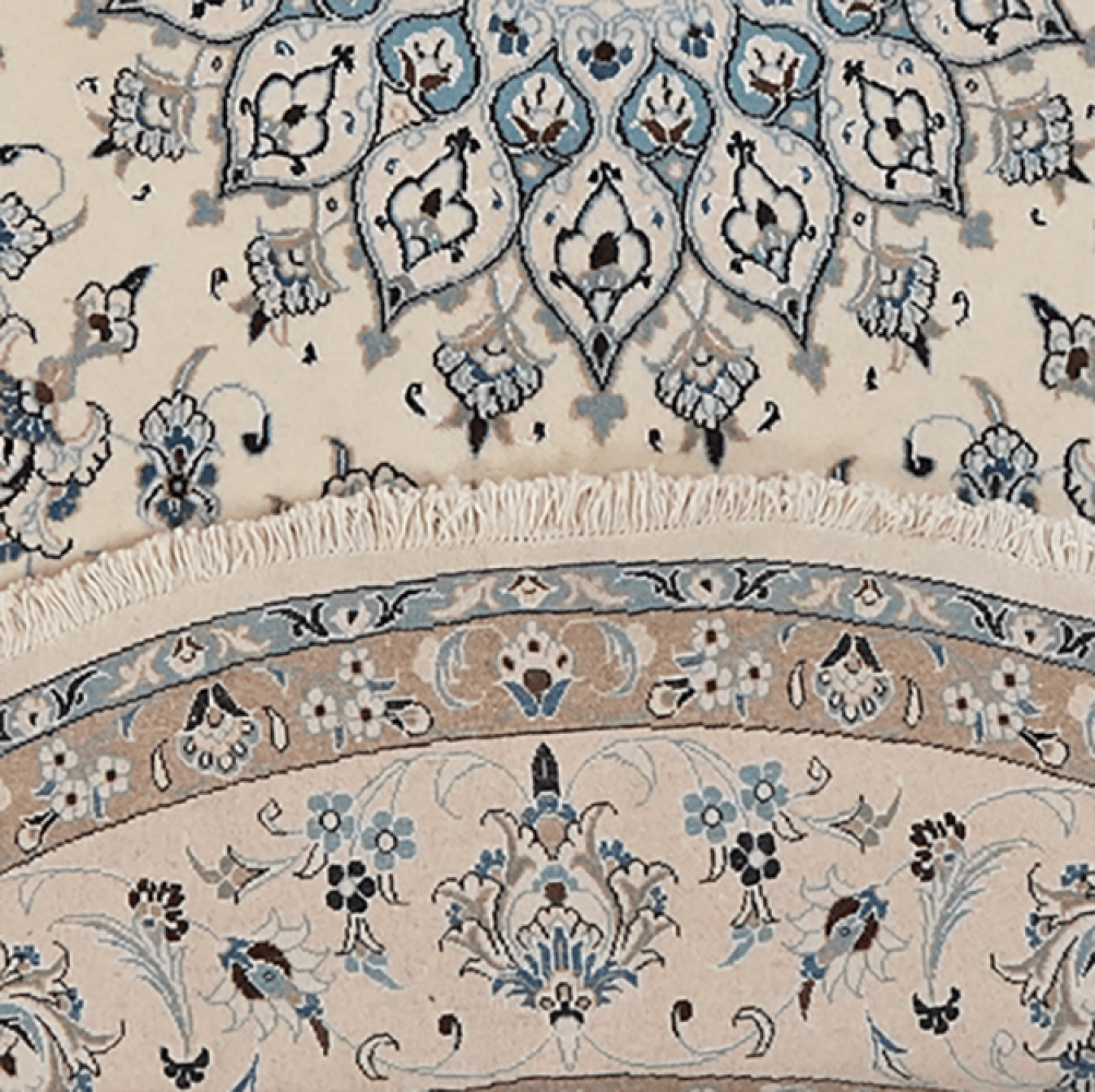 Nain — Hand-knotted, 250x250 cm, Beige, 100% Virgin Wool | View 6