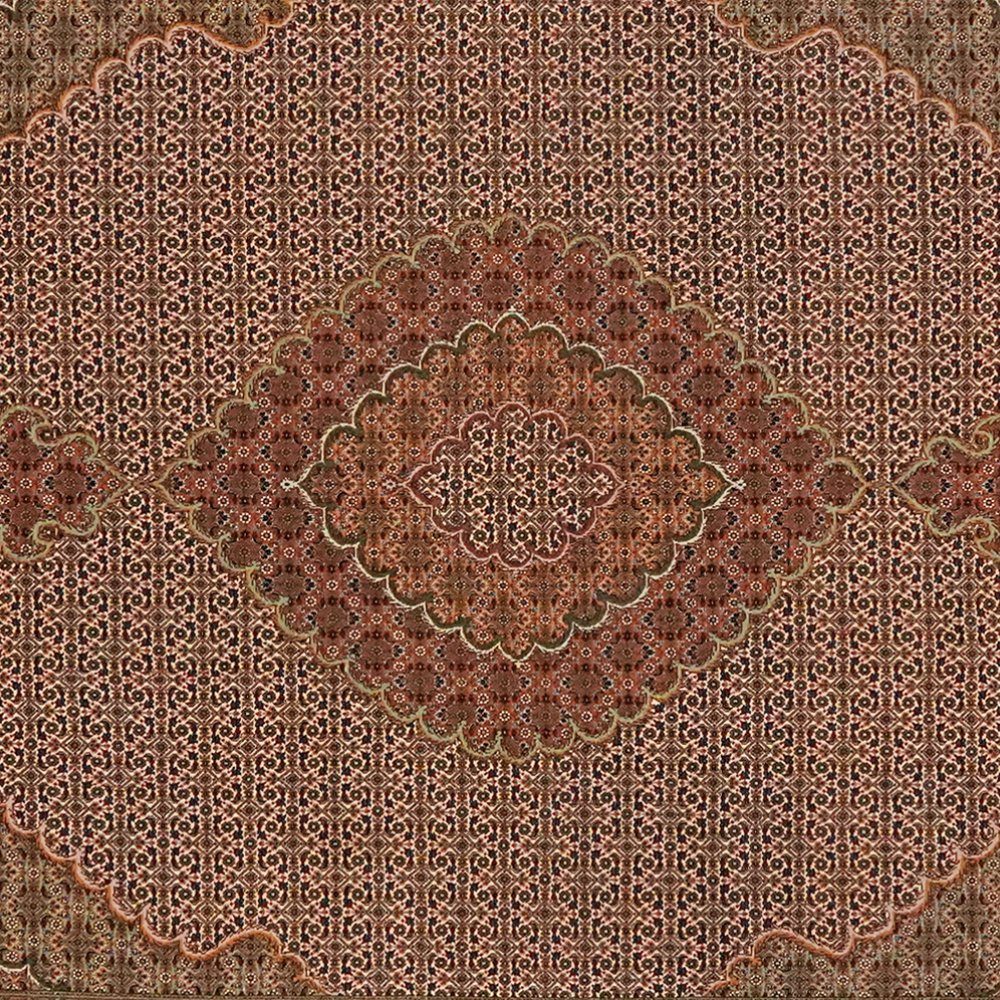 Tabriz 50 Raj — Hand-knotted, 206x302 cm, Brown, 100% Virgin Wool | View 4