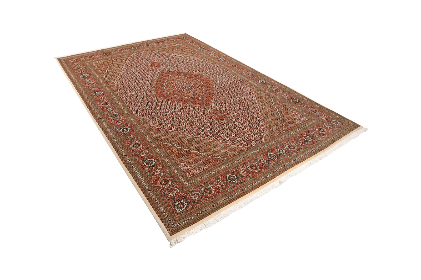 Tabriz 50 Raj — Hand-knotted, 206x302 cm, Brown, 100% Virgin Wool | View 5