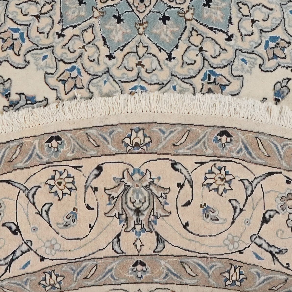 Nain — Hand-knotted, 246x246 cm, Beige, 100% Virgin Wool | View 6