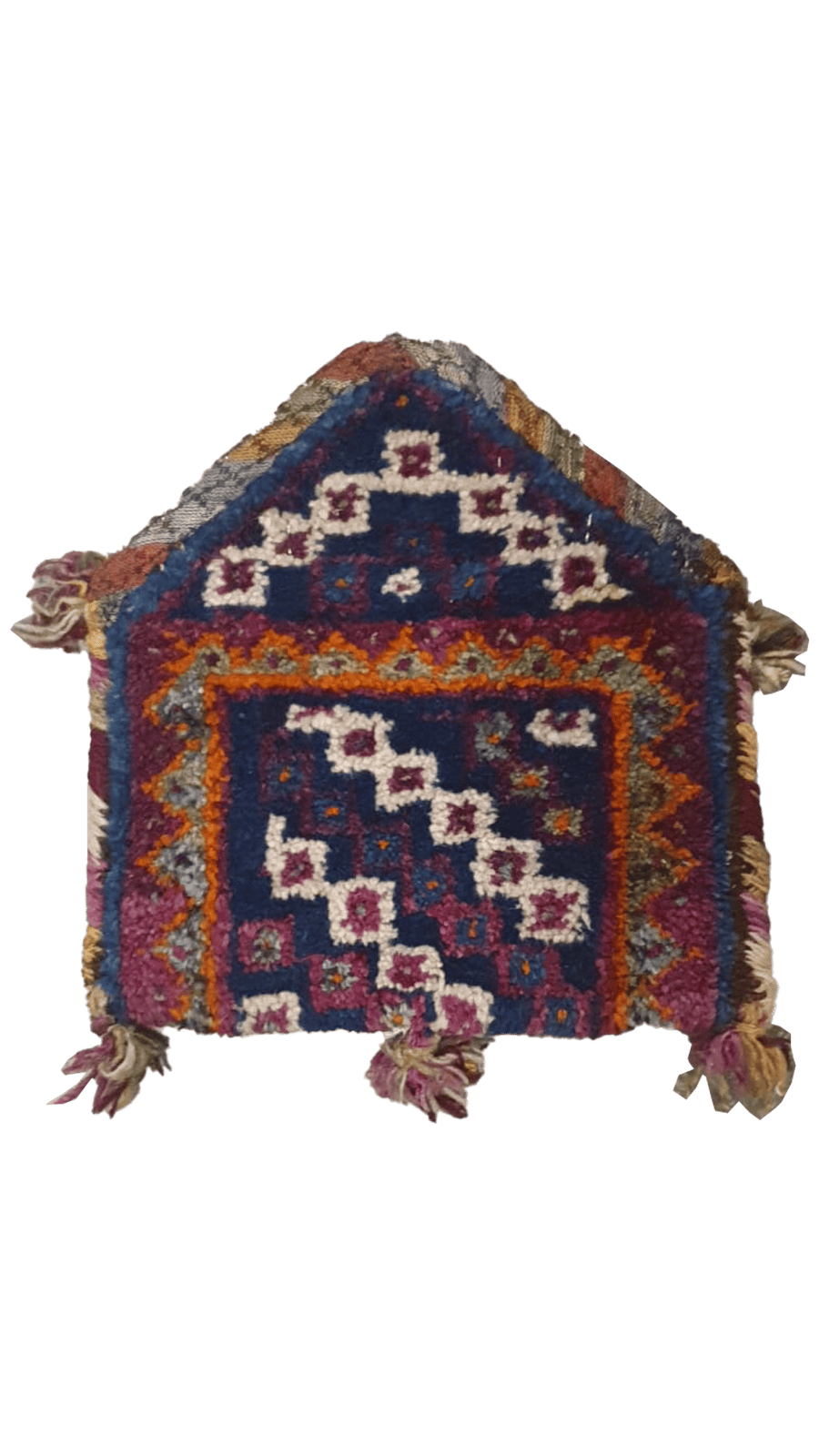 Tasche — Handmade, 20x22 cm, Blue, 100% Virgin Wool | Main view