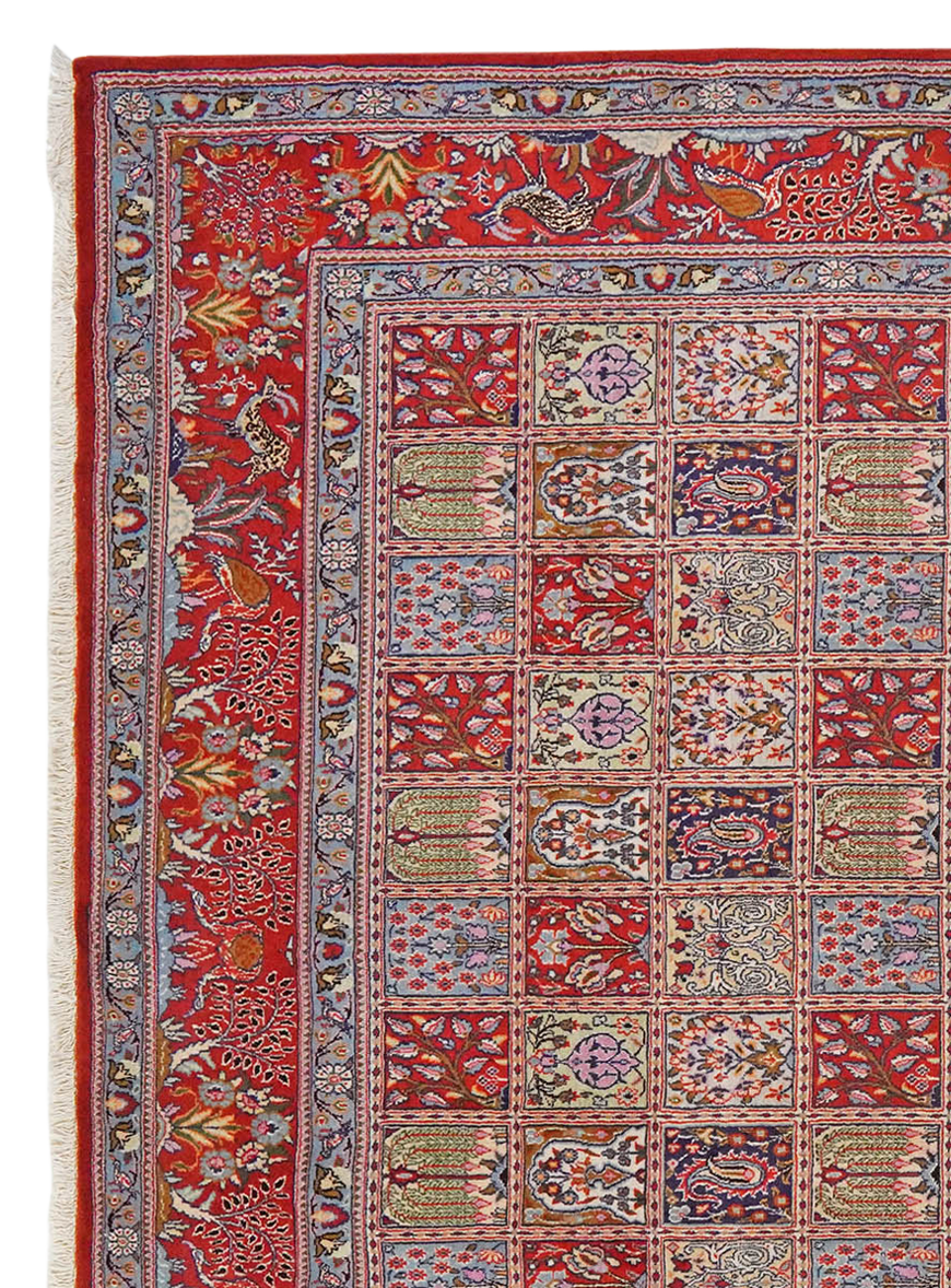 Moud Felder — Handgefertigt, 297x242 cm, Rot, 100% Virgin Wool | View 4